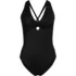 Women's Shine Ribbed Tankini Top and High Waisted Bottom Swimsuit Set, Front