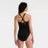 Women's Shine Ribbed Tankini Top and High Waisted Bottom Swimsuit Set, Back