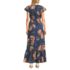 Women's Vneck Flutter Sleeve Maxi Dress, Back