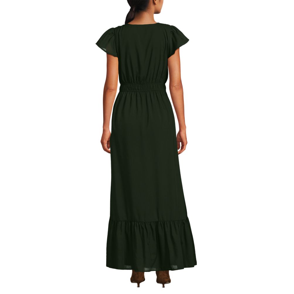 midnight green bridesmaid dresses Enchanted Forest Ruffle Dress main image 0