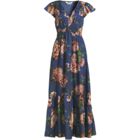 Women's Vneck Flutter Sleeve Maxi Dress