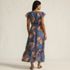 Women's Vneck Flutter Sleeve Maxi Dress, Back