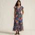 Women's Vneck Flutter Sleeve Maxi Dress, Front