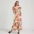 Women's Vneck Flutter Sleeve Maxi Dress, Front