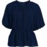 Women's Lace Trim Tie Waist Top, Front