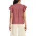 Women's Eyelet Ruffle Sleeve Popover Top, Back