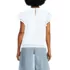 Women's Eyelet Ruffle Sleeve Popover Top, Back