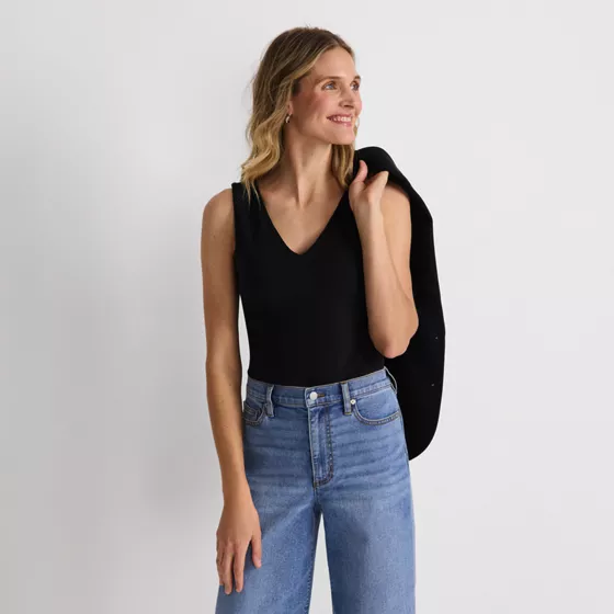 Women's Slender V-neck Tank Top - primary