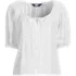 Women's Voile Puff Elbow Sleeve Embroidered Blouse, Front