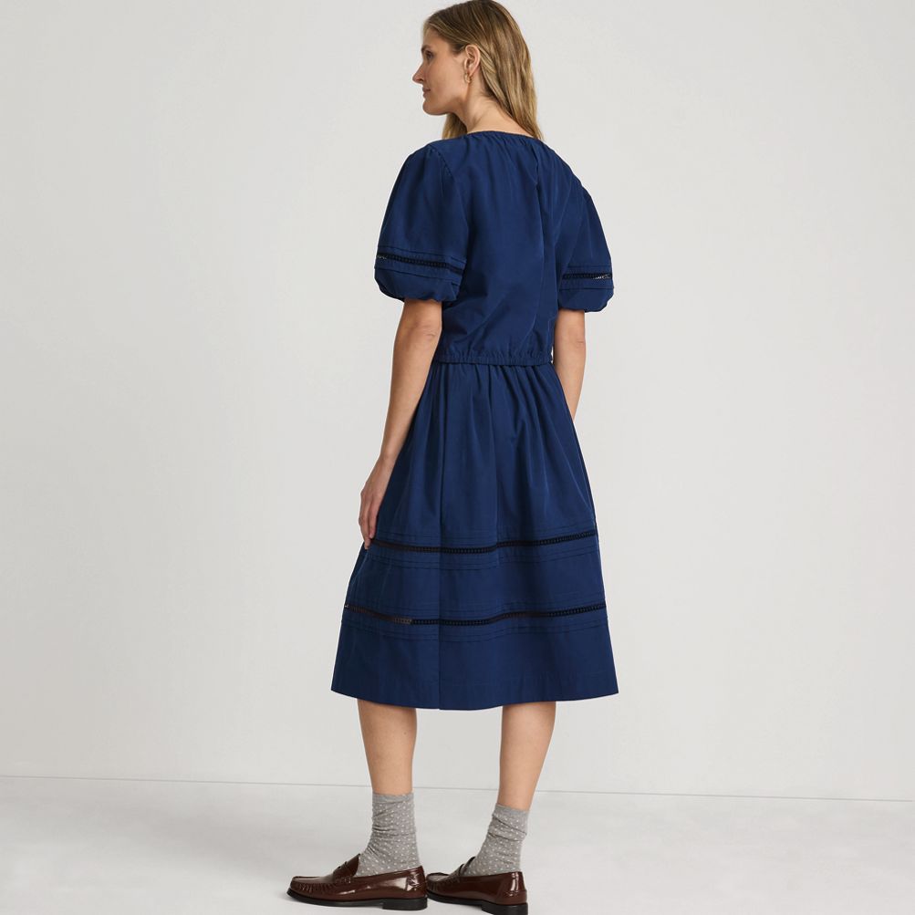 Women's Pintuck Puff Sleeve Skirt Set | Lands' End