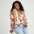 Women's Square Neck Pintuck Blouse, alternative image