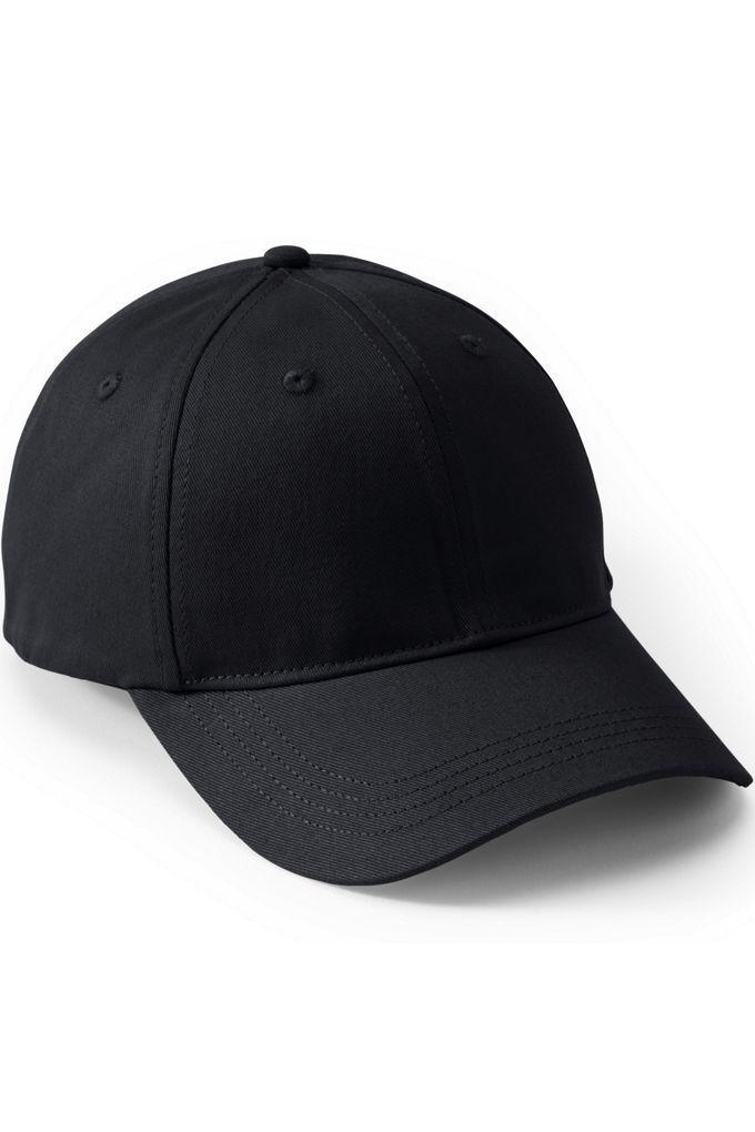 Unisex Twill Baseball Hat - Lands' End - Black