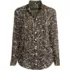 Women's Chiffon Ruffle Front Long Sleeve Top, Front