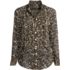 Women's Chiffon Ruffle Front Long Sleeve Top, Front