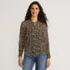 Women's Chiffon Ruffle Front Long Sleeve Top, Front
