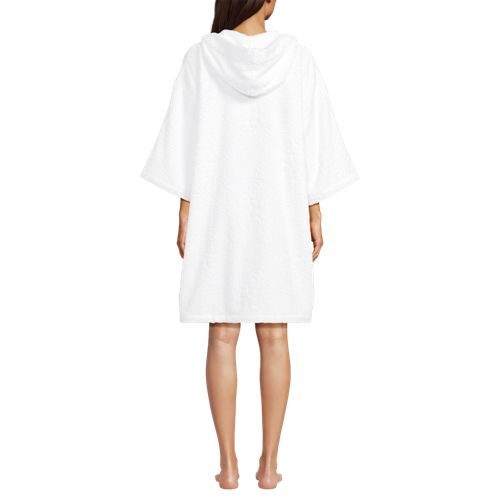 Women's Terry 3/4 Sleeve Pullover Hooded Spa Robe - image 3