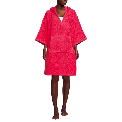 Women's Terry 3/4 Sleeve Pullover Hooded Spa Robe - image 5