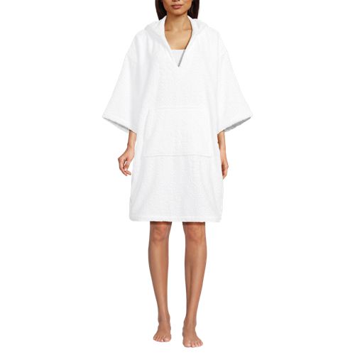 Women's Terry 3/4 Sleeve Pullover Hooded Spa Robe - image 2