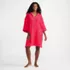 Women's Terry 3/4 Sleeve Pullover Hooded Spa Robe, Front