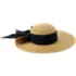 Facesaver Wide Brim Straw Hat with Scarf, Front