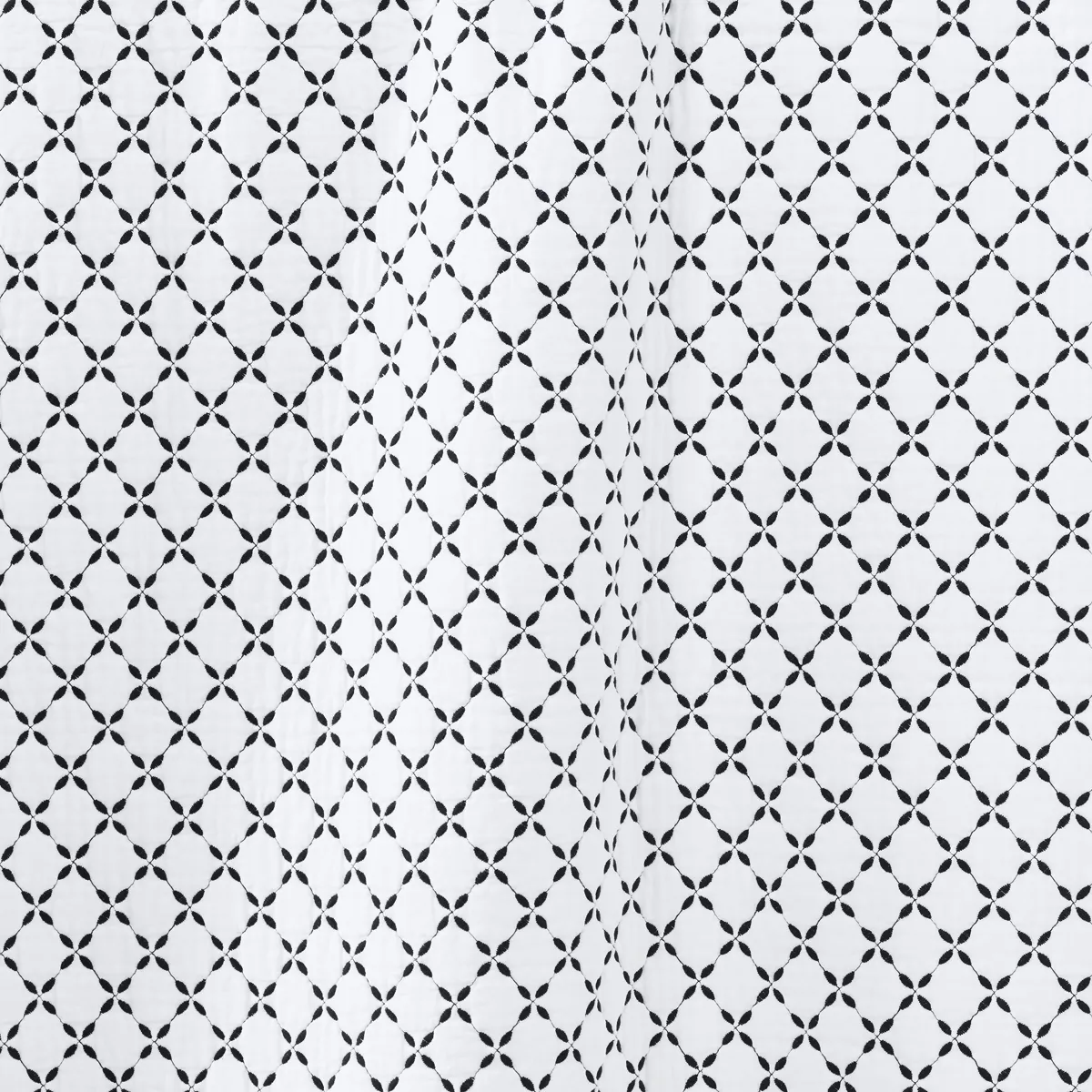 Embroidered Diamond Double Voile Quilt