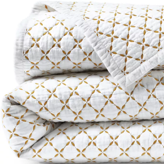 Embroidered Diamond Double Voile Quilt - primary