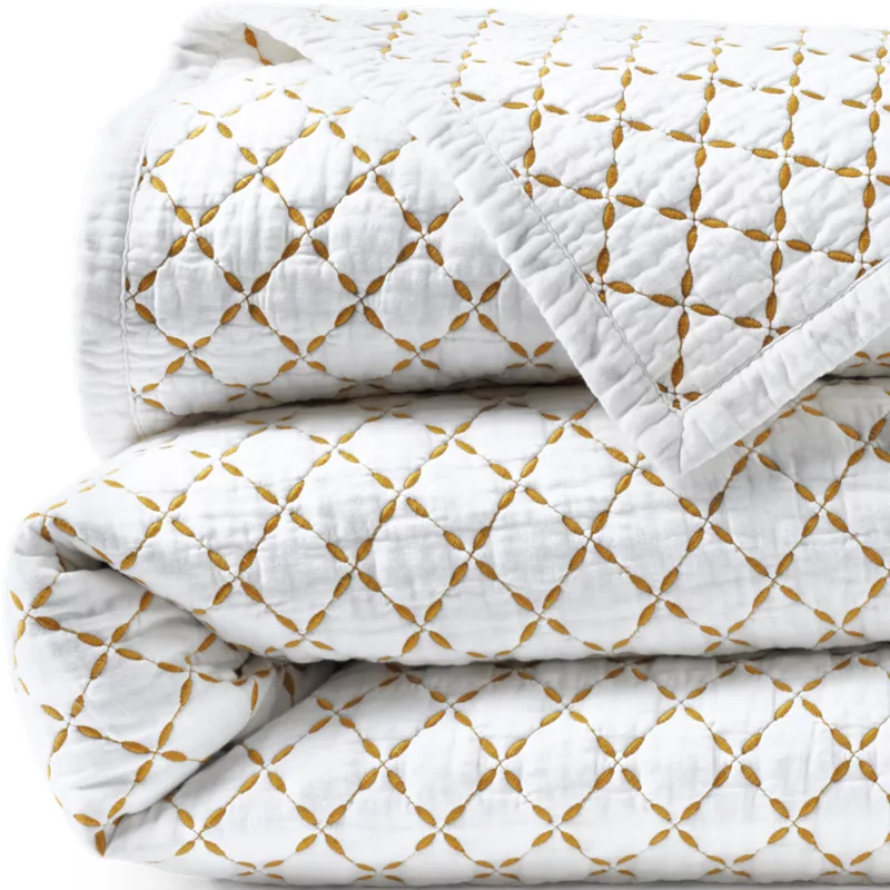 Embroidered Diamond Double Voile Quilt, alternative image
