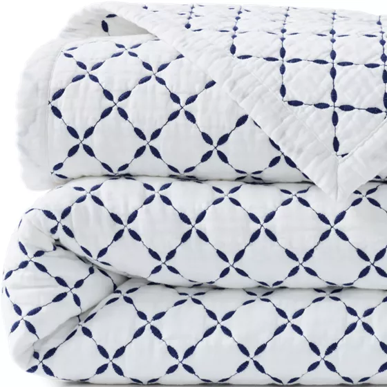 Embroidered Diamond Double Voile Quilt - primary