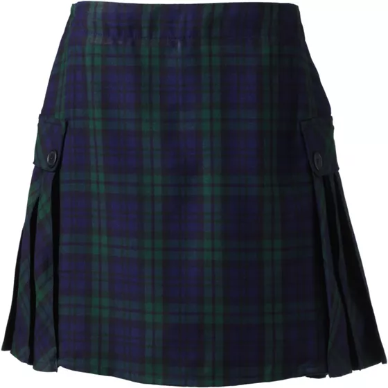 Women's Above the Knee Plaid Side Pleat Skort - primary