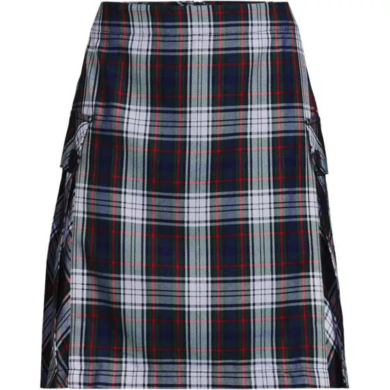 Women's Above the Knee Plaid Side Pleat Skort - primary