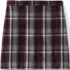 Girls Top of the Knee Plaid Box Pleat Skirt , Front