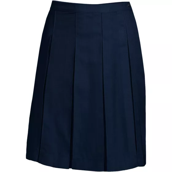 Women's Tall Top of Knee Solid Box Pleat Skirt - primary