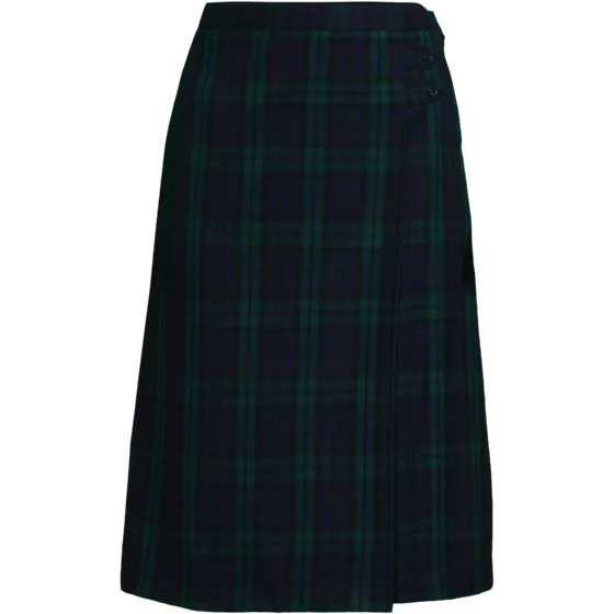 Women's Plaid A-line Skirt Below The Knee - primary
