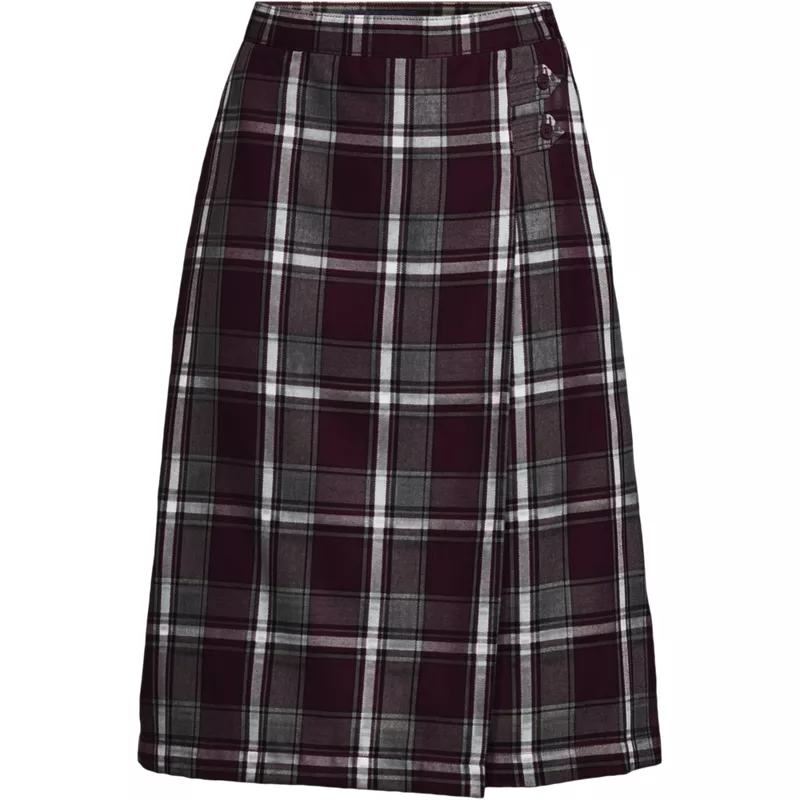 Women's Plaid A-line Skirt Below The Knee, Front