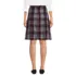 Women's Top of the Knee Plaid Box Pleat Skirt, Back