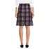 Women's Top of the Knee Plaid Box Pleat Skirt, Back