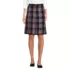 Women's Top of the Knee Plaid Box Pleat Skirt, Front
