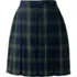 Women's Top of the Knee Plaid Box Pleat Skirt, Front