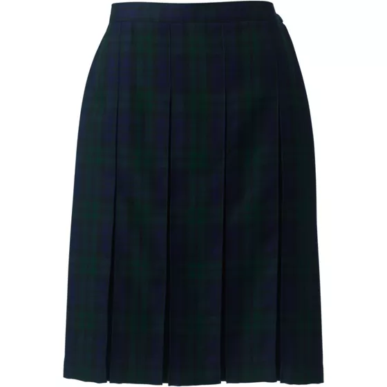 Women's Top of the Knee Plaid Box Pleat Skirt - primary