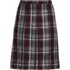 Women's Top of the Knee Plaid Box Pleat Skirt, Front
