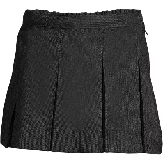 Girls Above the Knee Solid Box Pleat Skirt - primary