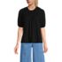Women's Smocked Crew Puff Sleeve Top, Front