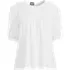 Women's Smocked Crew Puff Sleeve Top, Front