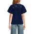 Women's Eyelet Crew Puff Sleeve Top, Back