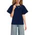 Women's Eyelet Crew Puff Sleeve Top, Front