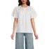 Women's Eyelet Crew Puff Sleeve Top, Front