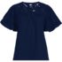 Women's Eyelet Crew Puff Sleeve Top, Front
