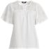 Women's Eyelet Crew Puff Sleeve Top, Front