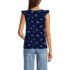 Women's V Neck Cascade Ruffle Top, Back
