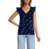Women's V Neck Cascade Ruffle Top, Front